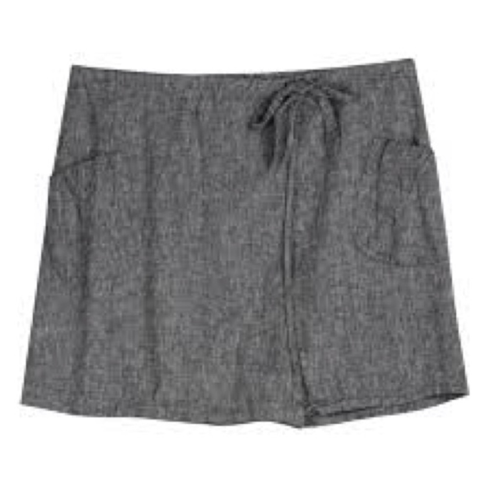 Patagonia NWOT Gray Island Hemp Cotton Wrap Lightweight Skirt size 8
